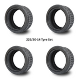 4 x Golf Cart Tyre 225/30-14 for Alloy Wheel Club Car EZGO Yamaha Golf Carts Tires Tyres