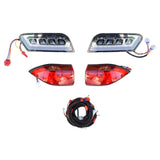 Club Car TEMPO Golf Cart RGB LED Light Kit Headlight and Tail Light Petrol Electric
