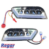Club Car TEMPO Golf Cart RGB LED Light Kit Headlight and Tail Light Petrol Electric