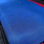 Perforated Golf Cart Seat Cover Protector - Club Car and Yamaha (Blue/Black)