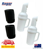 Two Golf Cart Sand Bottles with Handle - Includes Holders