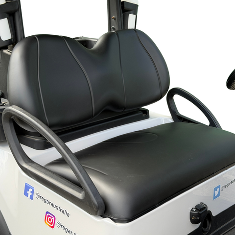 Club Car Precedent Tempo Seat Replacement - BLACK (Wood Base) 2012+