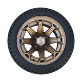 4 x Regar MIRAGE (BRONZE) 12'' Golf Cart Alloy Wheels and Tyres