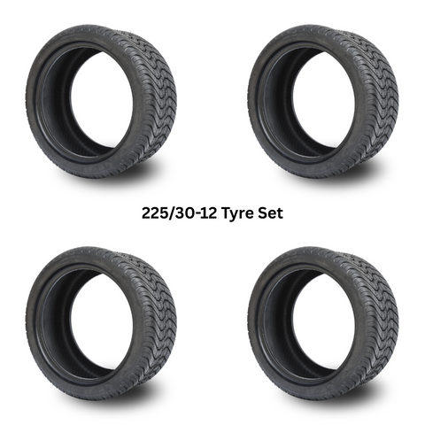 4 x Golf Cart Tyre 225/30-14 for Alloy Wheel Club Car EZGO Yamaha Golf Carts Tires Tyres