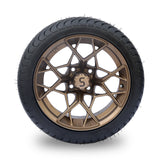 4 x Regar SLIPSTREAM (Bronze) 14'' Golf Cart Alloy Wheels and Tyres