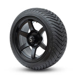 4 x Regar DRIFT-R (Matte Black) 14'' Golf Cart Alloy Wheels and Tyres