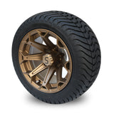 4 x Regar MIRAGE (BRONZE) 12'' Golf Cart Alloy Wheels and Tyres