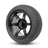 4 x Regar DRIFT-R (Gloss Black) 14'' Golf Cart Alloy Wheels and Tyres