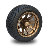 4 x Regar MIRAGE (BRONZE) 12'' Golf Cart Alloy Wheels and Tyres