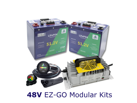 Lithium Golf Cart Battery full Conversion Kit - EZGO RXV 48V Electric