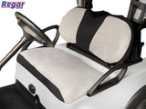 Perforated Golf Cart Seat Cover Protector - Club Car and Yamaha (Grey/Black)
