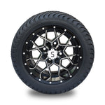4 x Regar RAZOR 12'' Golf Cart Alloy Wheels and Tyres