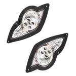 Yamaha G29 Drive Golf Cart LED Light Kit Headlight and Tail Light 2007-2016 Petrol and Electric (Silver Bezel)