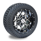 4 x Regar RAZOR 12'' Golf Cart Alloy Wheels and Tyres