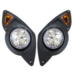 Yamaha G29 Drive Golf Cart LED Light Kit Headlight and Tail Light 2007-2016 Petrol and Electric (Black Bezel)