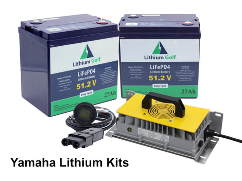 Lithium Golf Cart Battery full Conversion Kit - Yamaha G14 G16 G19 G22 G29 48V Electric