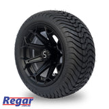 4 x Regar SHADOW 12'' Golf Cart Alloy Wheels and Tyres