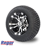 4 X Regar LUNAR 10'' Golf Cart Alloy Wheels and Tyres