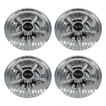 Golf Cart Hub Caps Set 8'' Wheel Covers Cap SS Club Car Yamaha EZGO Golf Buggy