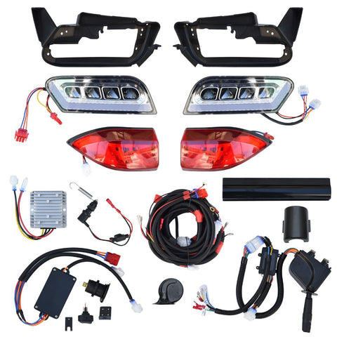 Club Car TEMPO Golf Cart RGB LED Light Kit Headlight and Tail Light Petrol Electric