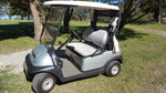 Mesh-Perforated Golf Cart Seat Cover Protector - Club Car and Yamaha (Grey with Stripes)