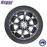 4 x Regar MIRAGE 12'' Golf Cart Alloy Wheels and Tyres