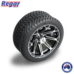 4 x Regar MIRAGE 12'' Golf Cart Alloy Wheels and Tyres