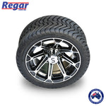 4 x Regar MIRAGE 12'' Golf Cart Alloy Wheels and Tyres