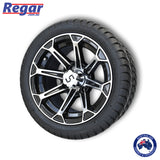 4 x Regar MIRAGE 12'' Golf Cart Alloy Wheels and Tyres