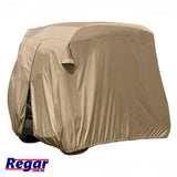 Golf Cart Storage Cover Waterproof Dust Protector - 2 Passenger (Beige)