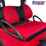 Perforated Golf Cart Seat Cover Protector - Club Car and Yamaha (Red/Black)