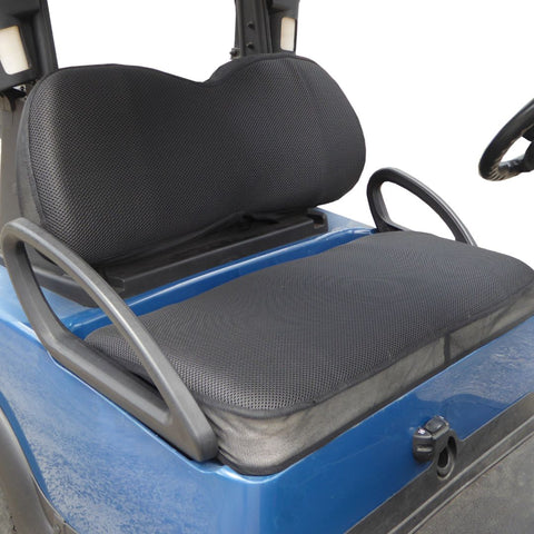 Mesh-Perforated Golf Cart Seat Cover Protector - Club Car Precedent & Yamaha G29 (Black)