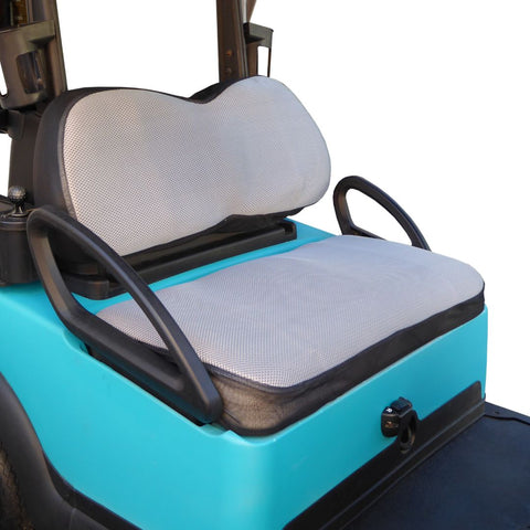 Mesh-Perforated Golf Cart Seat Cover Protector - Club Car and Yamaha (Grey)