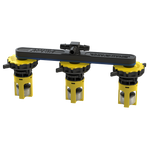 Manifold (blue) with valves & swivel for 6V Battery with 2.7 inch cell spacing