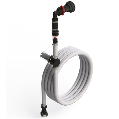 Gravity tank plumbing for water supplies (non FRC tank).  Without refill system.